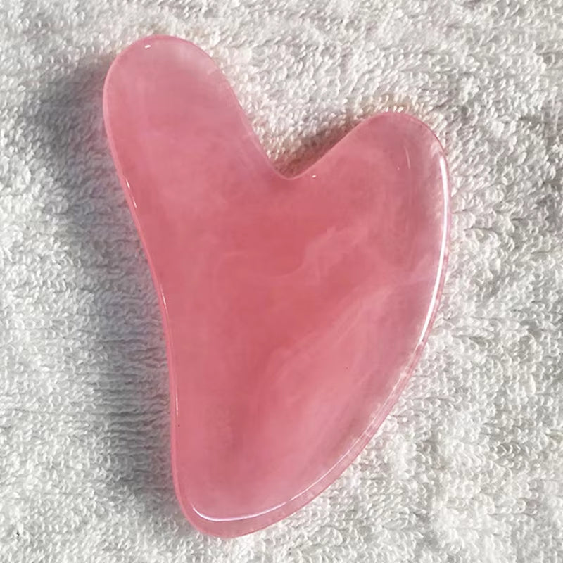 1Pc Heart Shape SPA Massage Beeswax Gua Sha Scraping Massage Scraper Face Massager Acupuncture Guasha Board Massager for Face