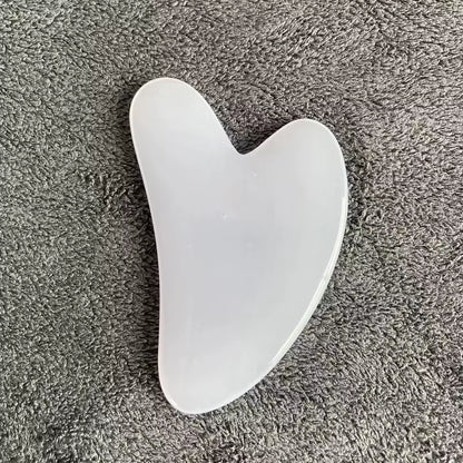 1Pc Heart Shape SPA Massage Beeswax Gua Sha Scraping Massage Scraper Face Massager Acupuncture Guasha Board Massager for Face